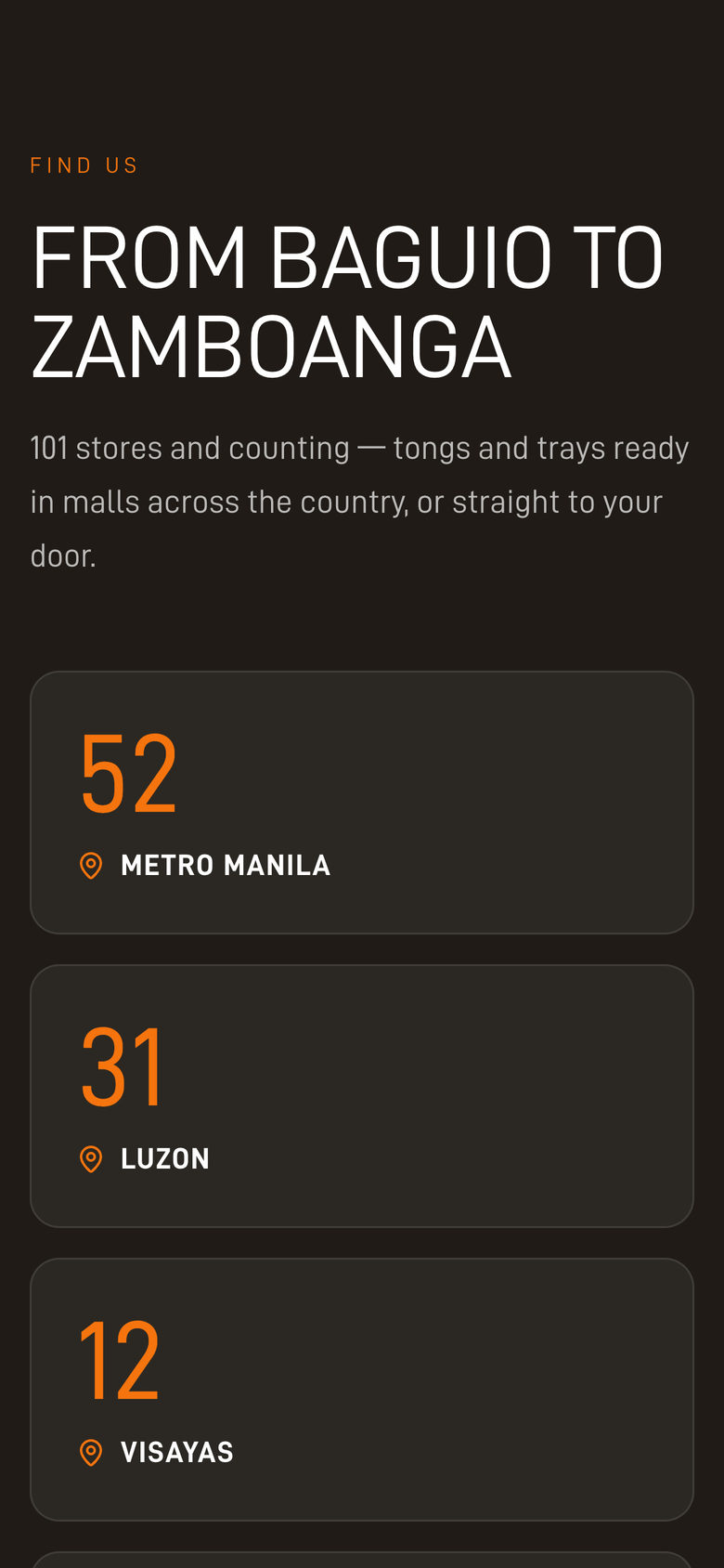 BreadTalk Philippines: Find Us on the Home page, mobile