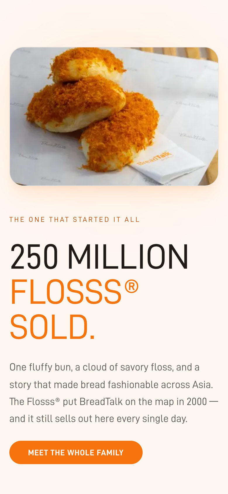BreadTalk Philippines: Flosss Stat on the Home page, mobile