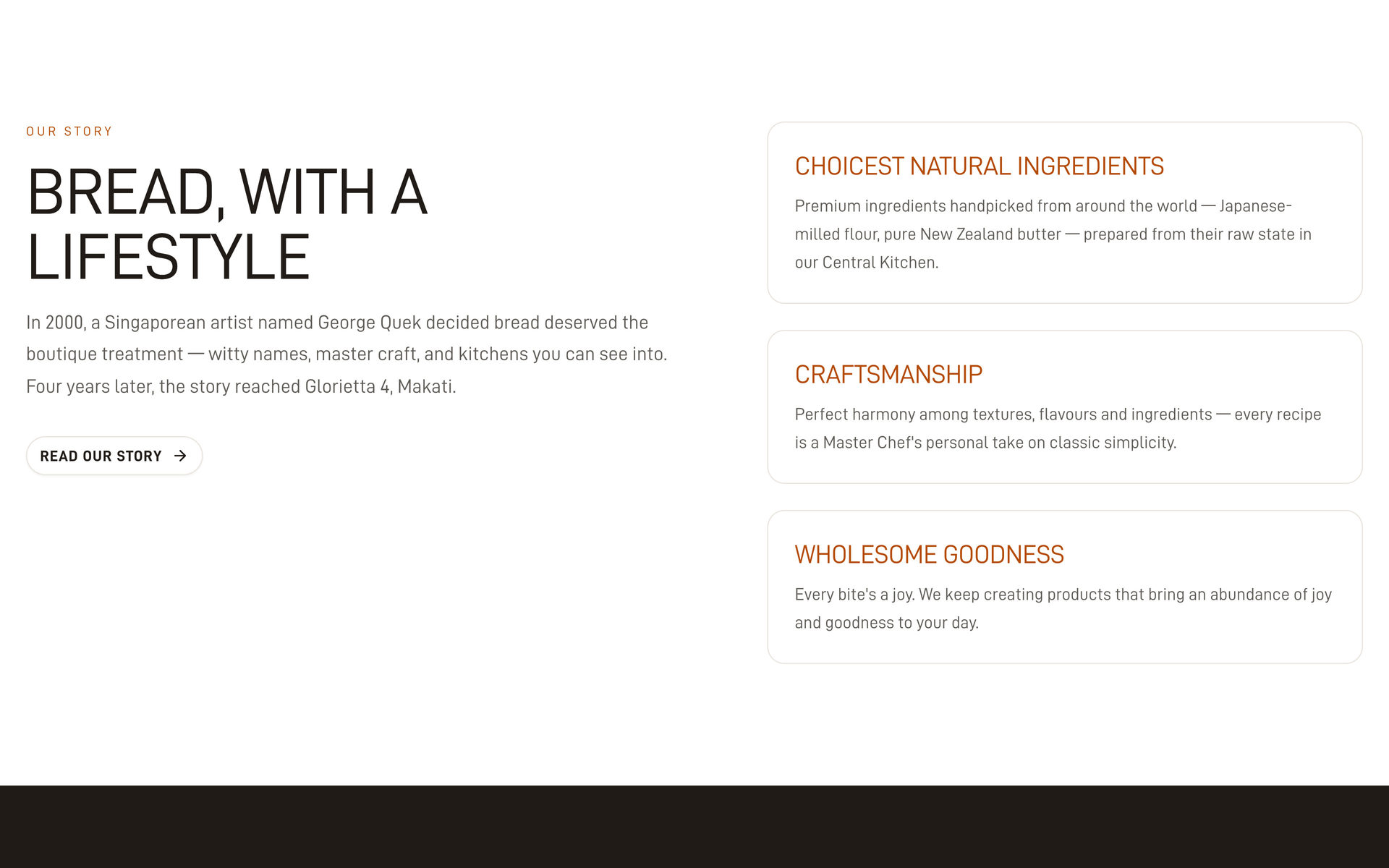 BreadTalk Philippines: Story Teaser on the Home page, desktop