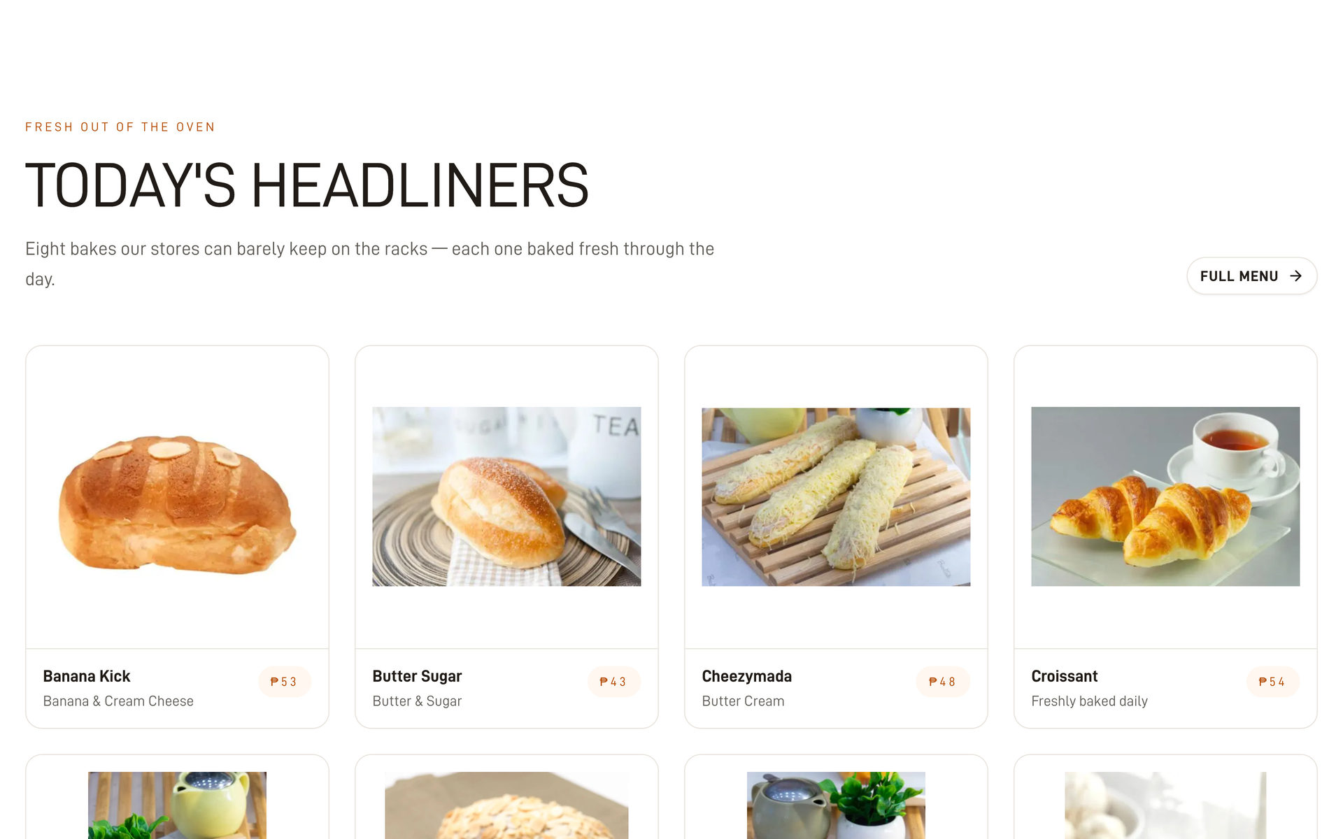BreadTalk Philippines: today's headliners on the Home page, desktop