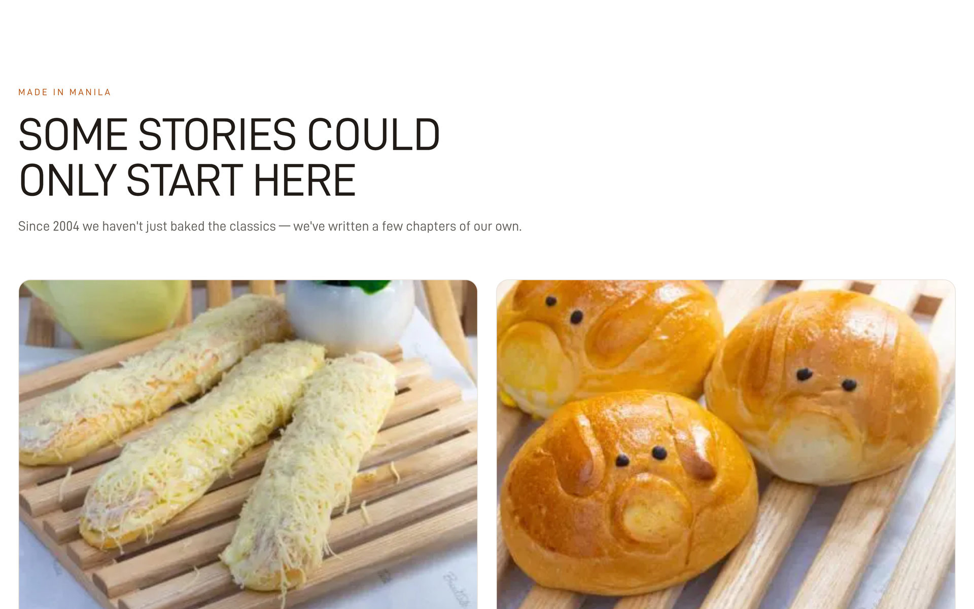 BreadTalk Philippines: Made in Manila on the Story page, desktop