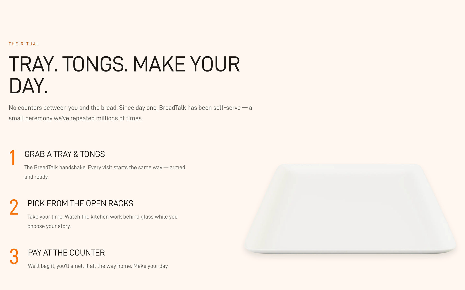 BreadTalk Philippines: The Ritual on the Story page, desktop