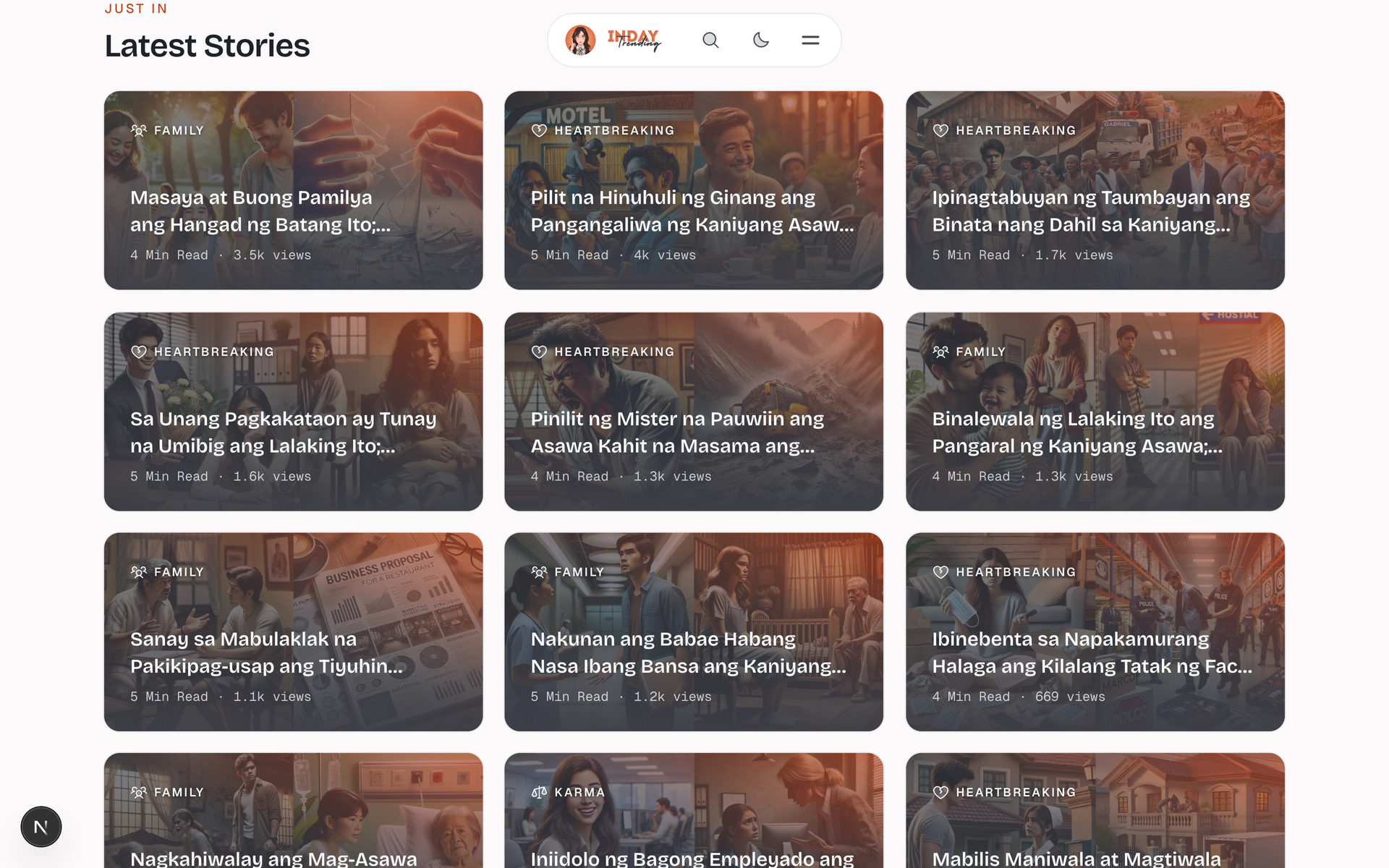 Inday Trending: Latest on the Home page, desktop