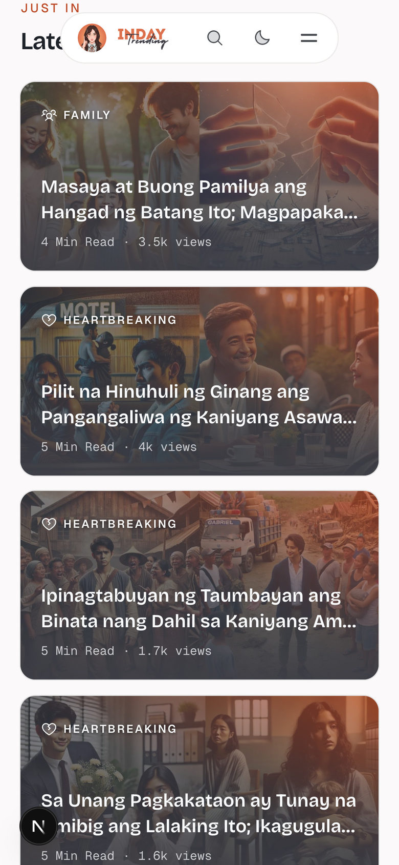 Inday Trending: Latest on the Home page, mobile