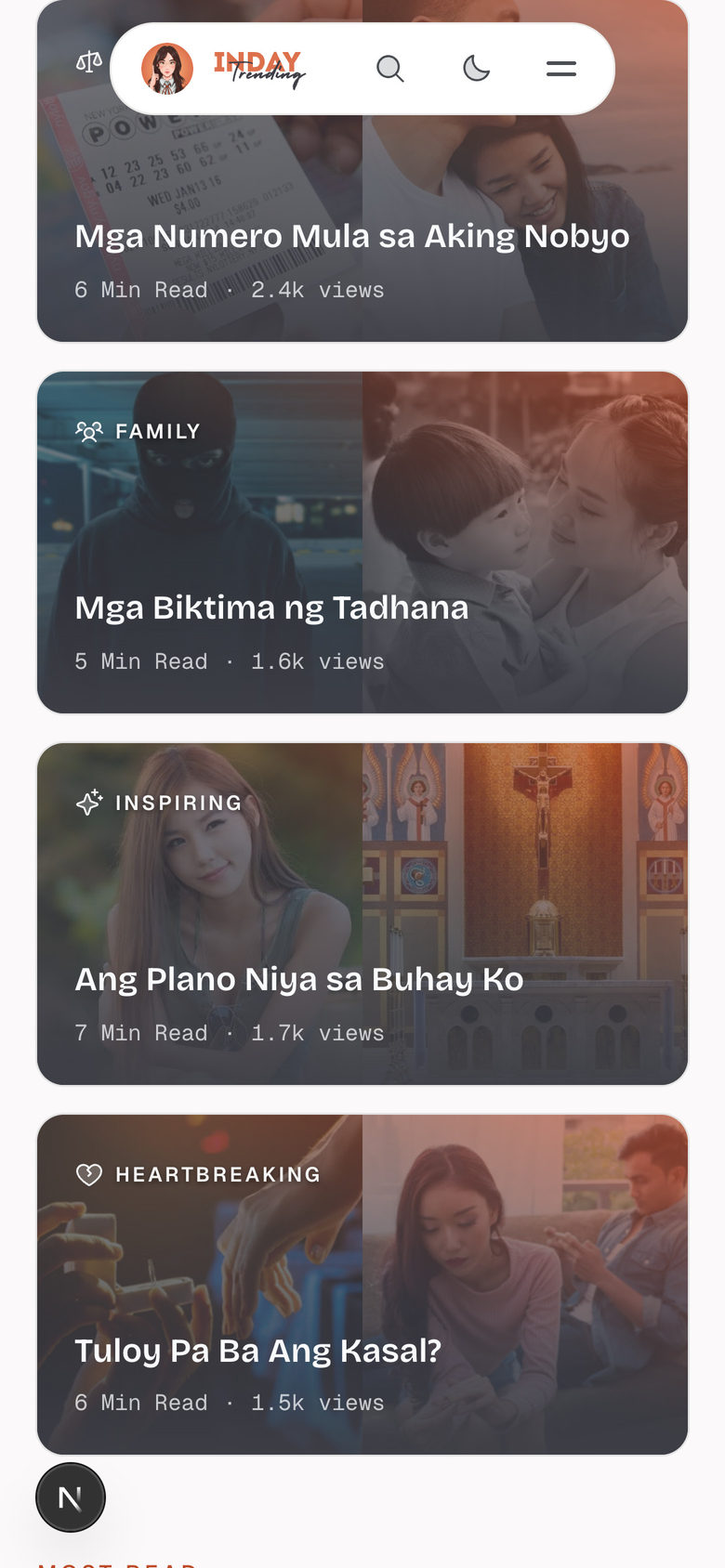 Inday Trending: More Featured on the Home page, mobile