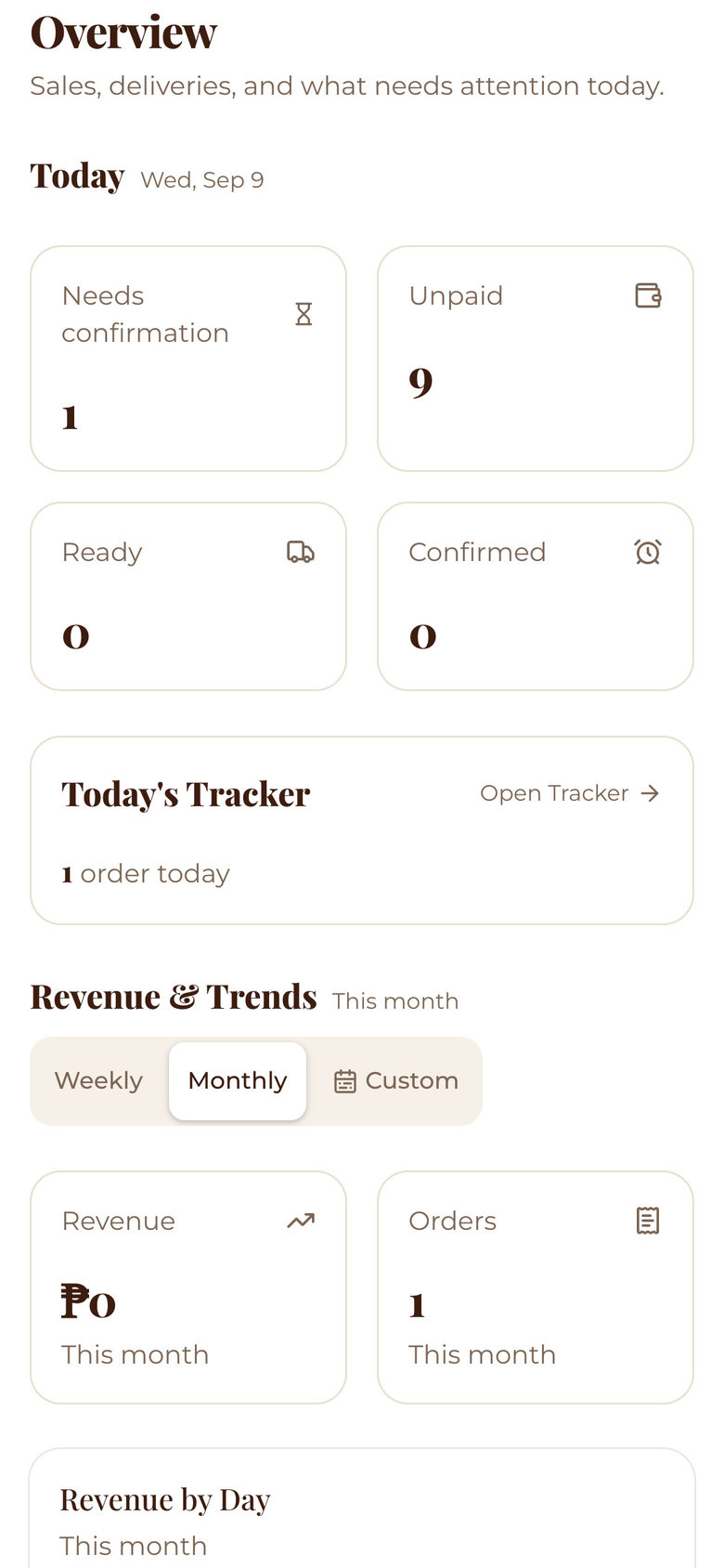 Mesafina Kitchen: Page Head on the Service page, mobile