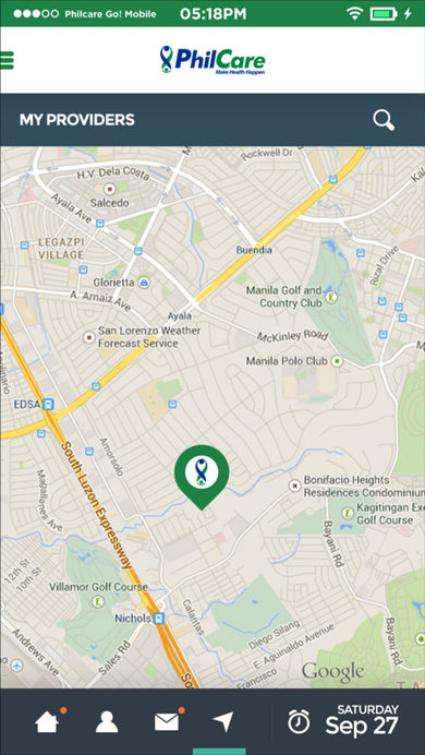 PhilCare: Map on the Providers page, mobile