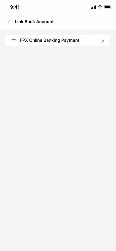 Stacked: Bank on the Payment page, mobile