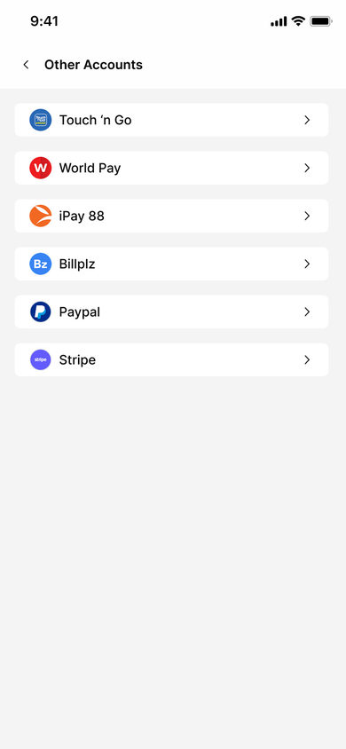 Stacked: Wallets on the Payment page, mobile