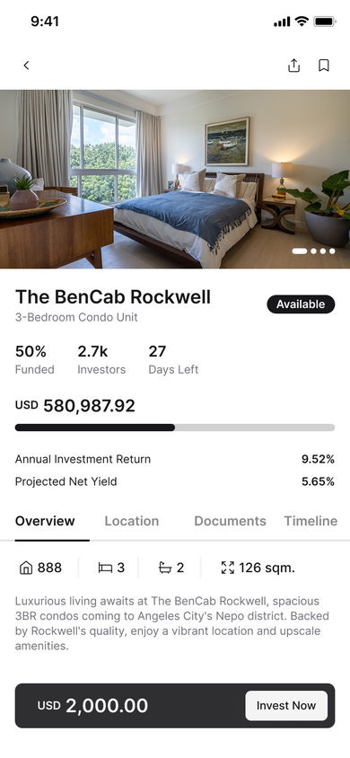 Stacked: Overview on the Property page, mobile